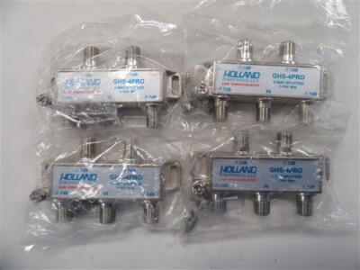 HOLLAND HIGH SHIELD ANTENNA SPLITTER / COMBINER - 4 WAY GHS-4PRO ( SET OF 4 )