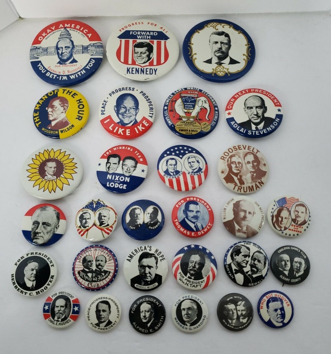 Kleenex 1968 Reproduction Presidential Political Campaign Buttons