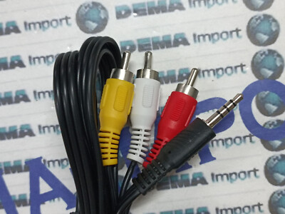 Cavo Video AV 3.5mm A RCA 1.5m - Per TV Sony, TCL, Videocamere, Colori Codificati