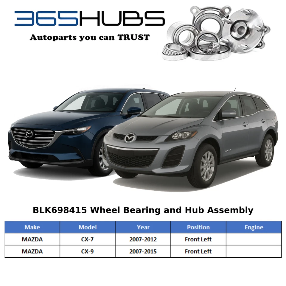 Conjunto de nudillo delantero izquierdo | Mazda CX-7 (2007-2012) y CX-9 (2007-2015) Foto 2 de 4