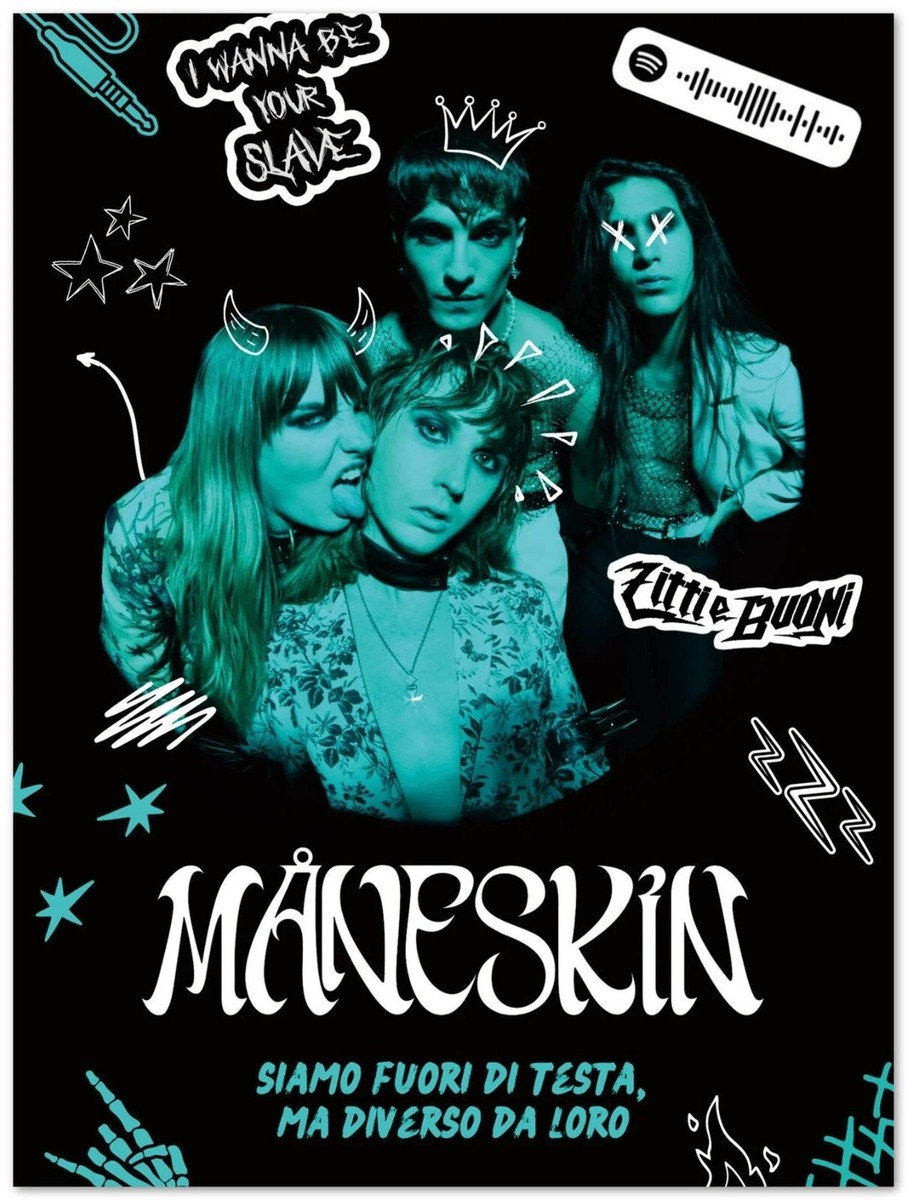 2021 MANSKIN CONCERT POSTER WALL ART PRINT ROME ITALY SIZE 10 X 15