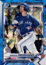 2021 BOWMAN CHROME SAPPHIRE TORONTO BLUE JAYS JORDAN GROSHANS #BCP-70