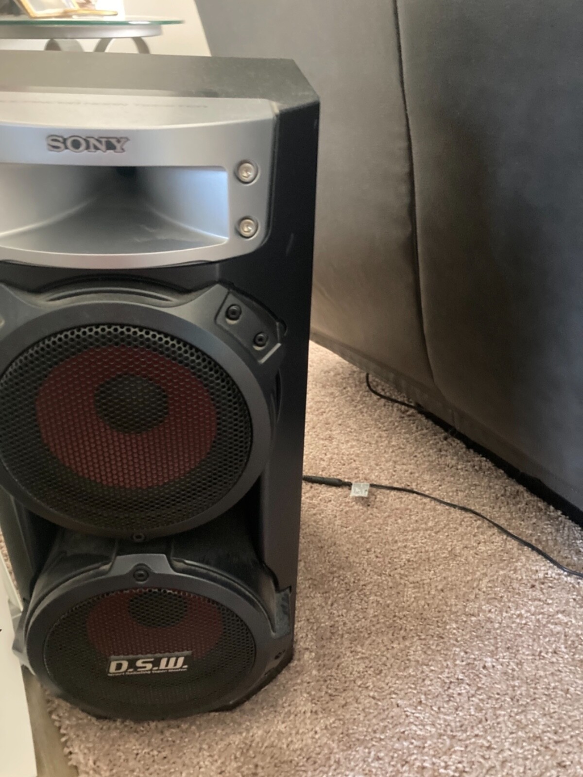 Sony home stereo system used with speakers, black with silver, Excellent cond. eBay