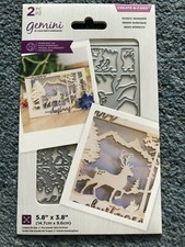 CRAFTERS COMPANION GEMINI CREATE A CARD 2 DIES CHRISTMAS NORDIC REINDEER NEW