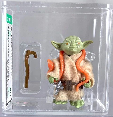 AFA 80 YODA ORANGE Snake Light Green Kenner Loose StarWars Action Figure Jedi