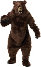 Deluxe Grizzly Bear Costume with Ani-Motion Mask Adult Size Mascot