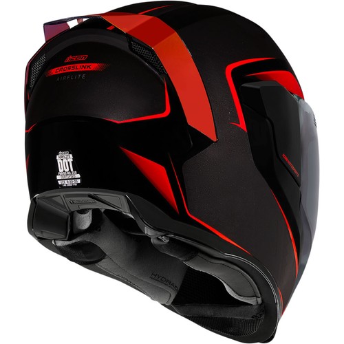 black and red full face helmet