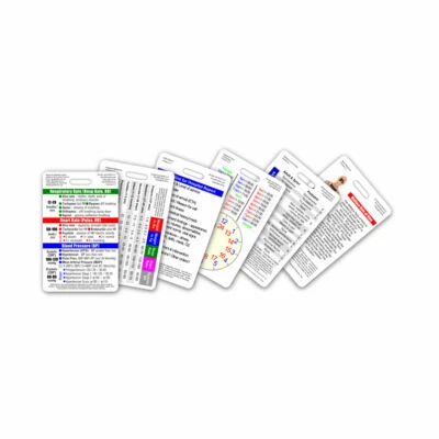 SCRUBS AND STUFF LLC Mini EMT MRT First Responder Vertical Badge Card Set - 6 Cards - Pocket Sheet ID