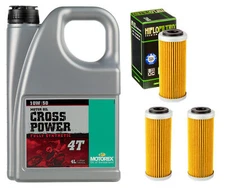 3 HiFlo HF652 Oil Filter, 4 Liter 10w50 Motorex Cross Power 4T Oil for Husqvarna