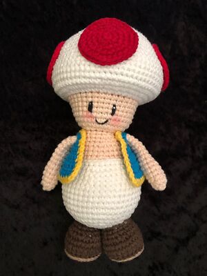 Toad Handmade doll crochet, Amigurumi, Plush Toy, super Mario Bros movie