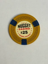 $25 NUGGET CASINO CHIP SPARKS NEVADA 1963