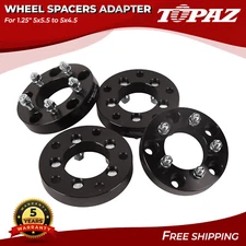 5x5.5 to 5x4.5 Wheel Adapters 1.25" Thick 5x139.7 to 5x114.3 with M12x1.5 Studs