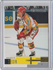 1999-00 Upper Deck Prospects #67 Henrik Sedin Sweden Vancouver Canucks