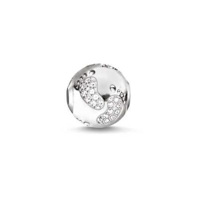 Thomas Sabo TK0155 Karma Bead Baby Footprint Sterling Silver Charm RRP $139 