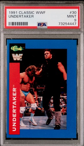 1991 Classic WWF #30 The Undertaker Rookie Card PSA 9 MINT Wrestling WWE Rookie