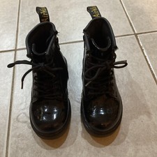 Dr. Martens Air Wair Kids Toddler Size US 9 Black Lace Up Boots 1460T Doc Marten