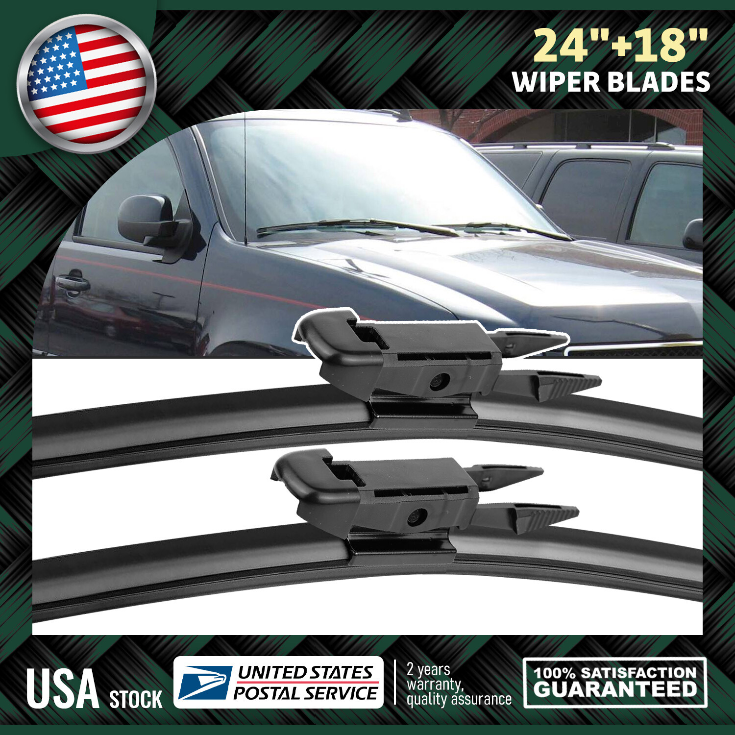 New Windshield Wiper Blades Bracketless OEM QUALITY 24