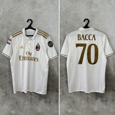 AC MILAN 2016 2017 AWAY FOOTBALL SHIRT #70 BACCA ADIDAS JERSEY
