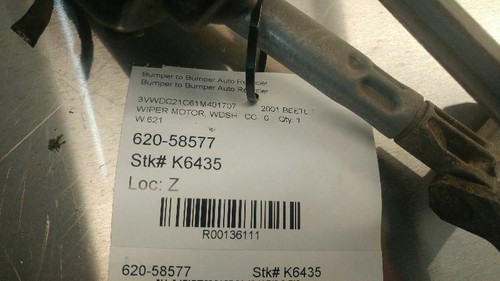 98-10 BEETLE Windshield Wiper Motor 136111 - Picture 4 of 12