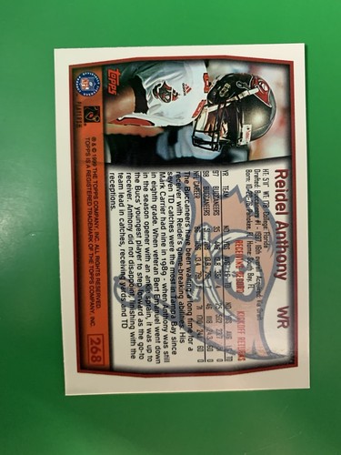 1999 Topps Reidel Anthony Tampa Bay Buccaneers #268 - Picture 2 of 2
