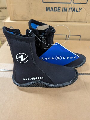 Aqua Lung 5mm Echozip Diving Boots Kids size 2 US