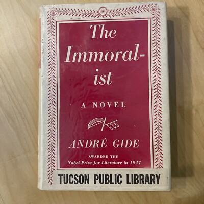Andre Gide THE IMMORALIST - A Novel - 10th Printing 1961 - HC/DJ Good Condition
