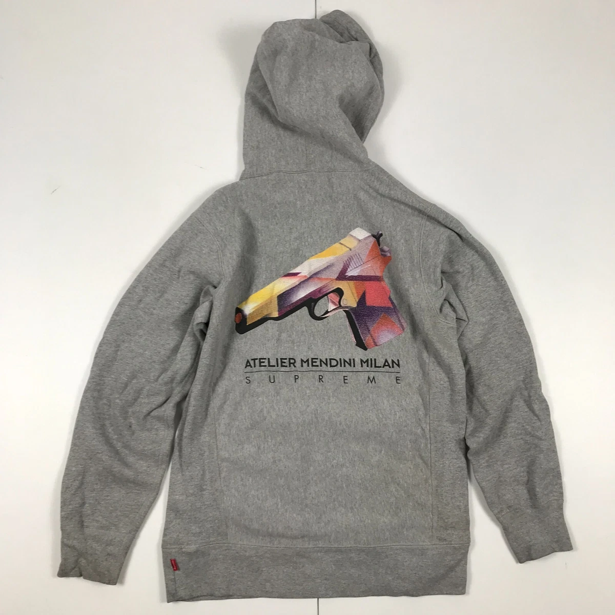 Supreme Hoodie Medium Grey Mens Hooded Sweatshirt Gun Atelier Mendini Milan