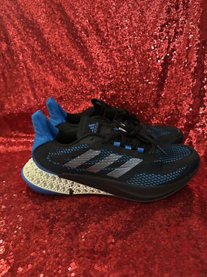 NEW Men's Adidas 4DFWD Pulse Black Blue Rush Running Shoes Size 11 GX2991