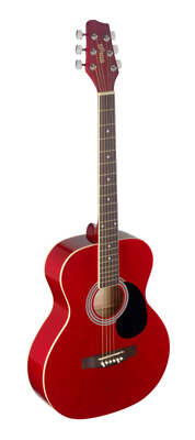 Stagg Acoustic Guitar Auditorium Linden Red