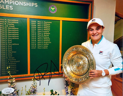ASHLEIGH BARTY SIGNED AUTOGRAPHED 8X10 PHOTO WIMBLEDON AUSTRALIAN