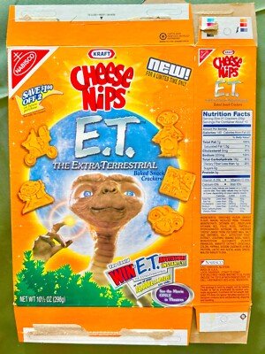 Rare 2002 ET -The Extra-Terrestrial Cheese Nips Kraft Box - Empty