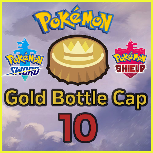 10 Gold Bottle Caps Pokemon Sword & Shield SwSh Max EV Evs Hyper Train