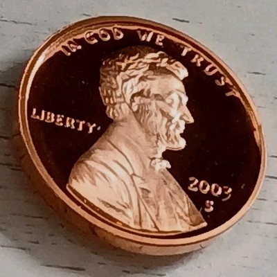 2003-S Dcam Gem Proof Lincoln Memorial Cent ~ Free Shipping!