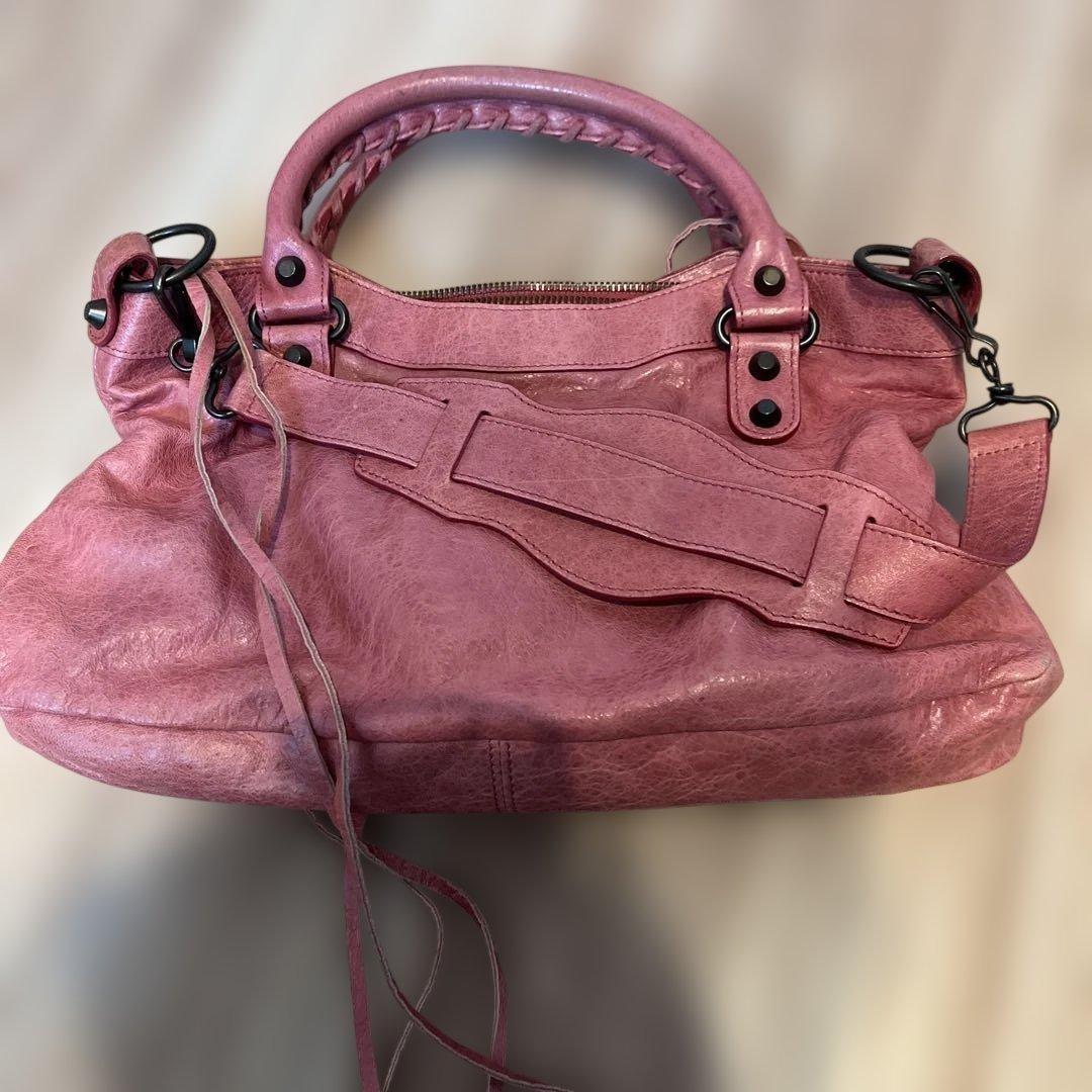 Balenciaga The First Bag Pink Leather Satchel Designer Handbag Iconic Style thumbnail 2