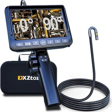 Dual-Lens Articulating Borescope, Engine Endoscope with 0.33in Two-Way Articu...