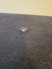 VTG Heavy 10g Sterling Silver 925 Simple Domed Modernist Design Ring Size 6