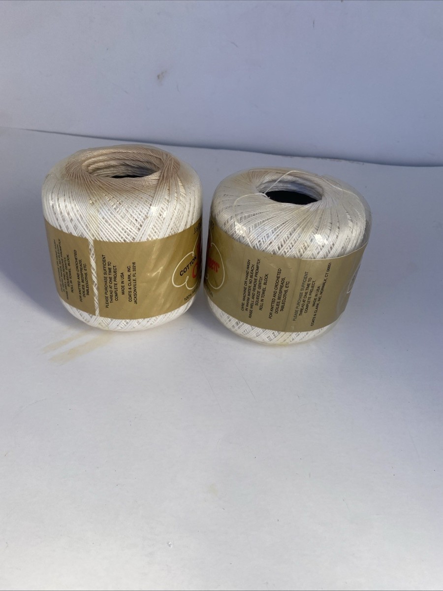 6 Pelotes De Coton Coats Knit-Cro-Sheen #131 – Marron Caramel, 175 Yd, 100% Coton Mercerisé