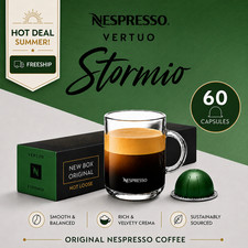 Nespresso Vertuo Stormio Coffee Pods Dark Roast 7.7oz Mug - 60 Capsules