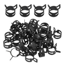 32 Pcs Spring Band Hose Clamps for 17.3-19.1mm OD 0.6" 16mm ID Black