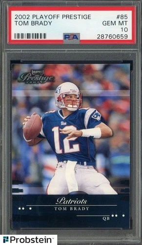 2002 Playoff Prestige #85 Tom Brady New England Patriots PSA 10 GEM MINT