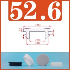 Black Short Silicone Rubber Grommet Hole Plug 2.5-60.6mm Bung Blanking Seal Cap
