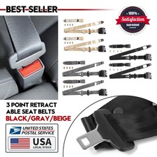 Universal 3 Point Retractable Seat Belt For Front Seat Driver Passenger Side Usa
