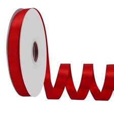 Double Faced Red Satin Ribbon 5/8 Inch x 100 Yards Gift Wrapping Crafts Bows