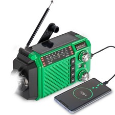 Hand Crank Emergency Weather Radio with 2600mAh/9620mWh Power Bank, NOAA AM F...