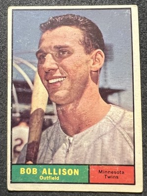 1961 TOPPS BOB ALLISON (MINNESOTA TWINS) #355 VG OC