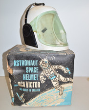 Vintage 1960s RCA VICTOR ASTRONAUT SPACE HELMET Toy With Box Retro Antique