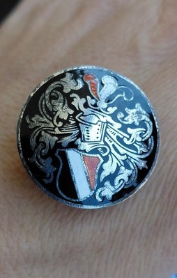 Emailliert Wappen Bandknopf