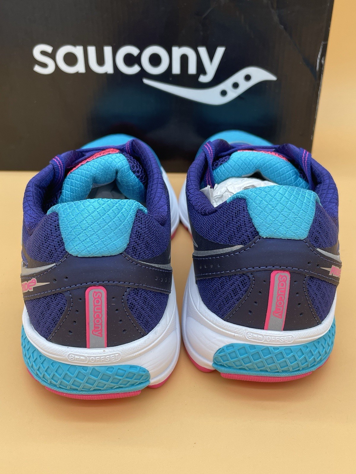 Size 7 Saucony Women’s Ride 9 Running Shoes Navy Blue Narrow thumbnail 5