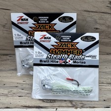 (2) Z-Man Jack Hammer Stealth Blade Chatterbait 1/2oz Brett Hite Spot Remover