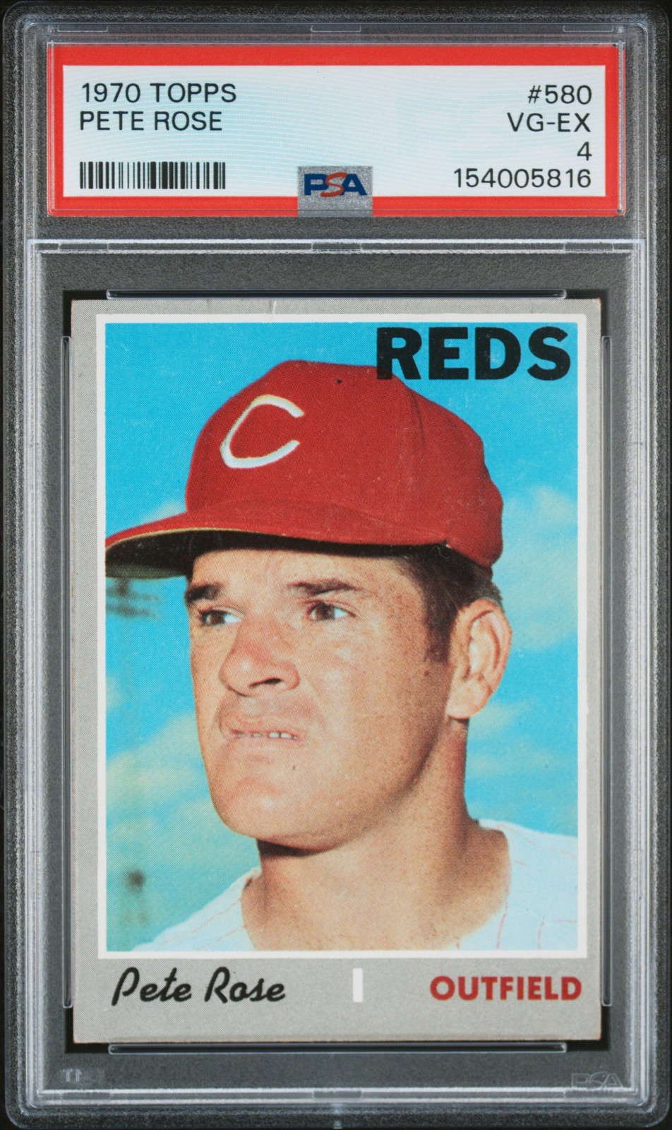 1970 TOPPS #580 PETE ROSE PSA 4